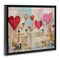Stupell Industries Modern Floating Hearts Framed Floater Canvas Wall Art Design by LSR Design Studio